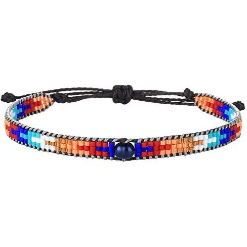 KELITCH Women Pearl Bracelets Wax Rope Wrap Bracelets Miyuki Beads Friendship Jewelry for Summer KELITCH Women Pearl Bracelets Wax Rope Wrap Bracelets Miyuki Beads Friendship Jewelry for Summer