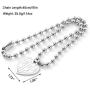 Womens iGirl Heart Pendant Necklace - Double Side Letter Necklace Stainless Steel Harajuku Female Symbol Gothic Streetwear Chain Necklace for Girls
