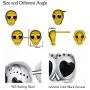 925 Sterling Silver Skull Studs Punk Earrings, Hypoallergenic Post Earrings for Sensitive Ears, Skull Jewelry Mother Day Gift for Women Girlfriend Daughter with Gift Box