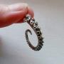 Silver Tone Steampunk Octopus Pirates of the Caribbean Necklace Earring Ring Jewelry Gift Set