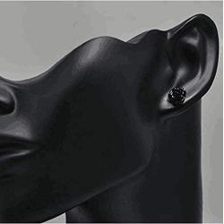 Tiny Floral Earrings 3D Carved Rose Flower Stud Earrings For Women For Teen For Mother Resin Silver Plated Brass 8mm(Multiple Colors Available)