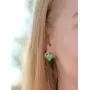 Leafael Infinity Love Crystal Heart Bundle Jewelry Set Opal Jade Green Healing Stone for Luck Gifts for Women Necklace Earrings Bracelet, Silver-tone