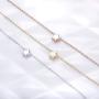 S.Leaf Tiny Star Necklace Sterling Silver Dainty Necklace Gold Necklaces for Women