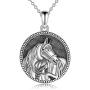 YAFEINI Horse Gifts for Women 925 Sterling Silver Horse with Girls Pendant Necklace Lovely Animal Horse Theme Jewelry Gifts for Horse Lover