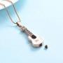 mingkejw Cremation Jewelry Guitar Urn Necklaces for Ashes for Women Men Keepsake Memorial Necklace Ashes Pendant
