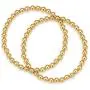 ISAACSONG.DESIGN Women Men Beaded Couple Bracelet, Stainless Steel Gold Bead Ball Stacking Elastic Bracelet Jewelry ISAACSONG.DESIGN Women Men Beaded Couple Bracelet, Stainless Steel Gold Bead Ball Stacking Elastic Bracelet Jewelry