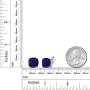 Orchid Jewelry 925 Sterling Silver Solitaire Stud Earrings, Cushion Shape, 6.5x6.5mm in Genuine Gemstones Birthday Gifts For Women and Girls, Butterfly Back