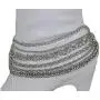 TFJ Women Western Fashion Jewelry Boot Bracelet Silver Metal Chain Links Shoe Anklet Wave Strands
