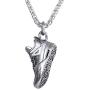 U7 Sport Shoe Necklace Stainless Steel Personalised Runnig Shoe Pendant, Gift for Runner