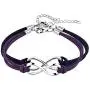 LoEnMe Jewelry 2 Ropes Silver Love Symbol Charm Bangle Handmade Leather Infinity Bracelet LoEnMe Jewelry 2 Ropes Silver Love Symbol Charm Bangle Handmade Leather Infinity Bracelet