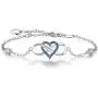 BlingGem Bracelet for Women 925 Sterling Silver Something Blue Gemstone Pink Cubic Zirconia Infinity Heart Charm Bracelet Wedding Anniversary Mothers Gift for Women Mom BlingGem Bracelet for Women 925 Sterling Silver Something Blue Gemstone Pink Cubic Zirconia Infinity Heart Charm Bracelet Wedding Anniversary Mothers Gift for Women Mom