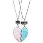 MJartoria BFF Necklaces for 2 - Split Heart Mermaid Tail Pendant Best Friends Forever Friendship Necklace Gifts for Girls