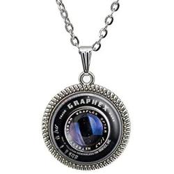 Vintage Camera Lens Necklace Gifts For Photographers Camera Lens Jewelry Pendant