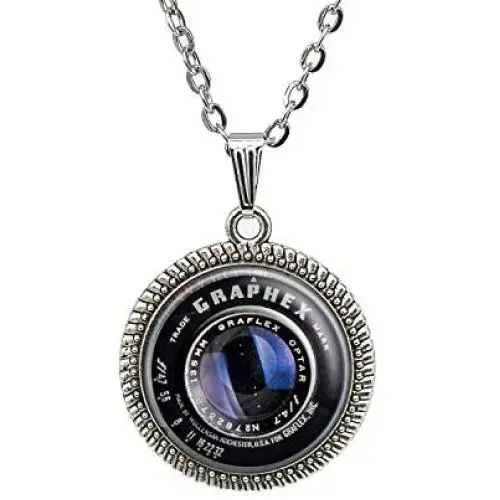 Vintage Camera Lens Necklace Gifts For Photographers Camera Lens Jewelry Pendant