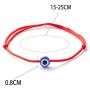 kelistom Red Evil Eye Bracelet for Women Men Teen Girls Boys Simple Minimalist Kabbalah Bracelets for Protection and Good Luck 1/2/6 Pieces