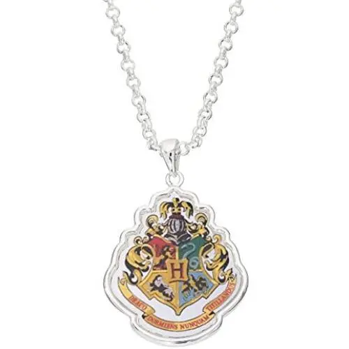 Harry Potter Womens and Girls Jewelry Silver Plated House Crest Pendant, 16''+2'' Harry Potter Womens and Girls Jewelry Silver Plated House Crest Pendant, 16''+2''
