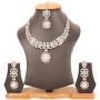 Touchstone Indian Bollywood Intricately Crafted Diamond Look Rhinestone Crystal Colorful Wedding Designer Jewelry Necklace Set in Gold and Silver Tone for Women.