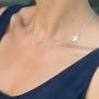 TseanYi Sidesway Dove Choker Necklace Tiny Silver Bird Dove Necklace Chain Sparrow Cute Necklaces Jewelry for Women and Girls (Silver)