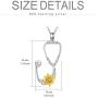 LONAGO Stethoscope Sunflower Necklace 925 Sterling Silver Medical Doctor Pendant RN Registered Nurse Student Graduation Jewelry Gift for Women
