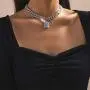Ingemark Sparkly Initial E Necklace Rhinestone Cuban Link Chain Choker Necklace for Women Girls Ingemark Sparkly Initial E Necklace Rhinestone Cuban Link Chain Choker Necklace for Women Girls