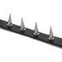 Flongo Gothic Black Rivet Leather Spiked Necklace Neckband Choker, Unisex Spike Studded Punk Rock Biker Wide Strap Leather Collar Necklace, Rivets Spiked Accent Leather Choker (Newest Upgrade Model)