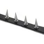 Flongo Gothic Black Rivet Leather Spiked Necklace Neckband Choker, Unisex Spike Studded Punk Rock Biker Wide Strap Leather Collar Necklace, Rivets Spiked Accent Leather Choker (Newest Upgrade Model)