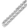 NYC Sterling Unisex Sterling Silver 3MM Diamond-Cut Rope Chain Necklace NYC Sterling Unisex Sterling Silver 3MM Diamond-Cut Rope Chain Necklace