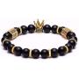 GVUSMIL Imperial Crown Bead Bracelet King&Queen Luxury Charm Couple Jewelry Gift for Women Men