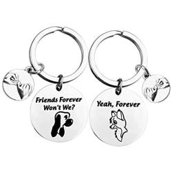 MAOFAED Friendship Gift BFF Keychain Animal Kingdom Gift Friends Forever Won’t We