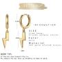 Fettero Gold Huggie Hoop Earrings Star Cross Lock Lightning Spike Evil Eye Fan Bead Dangle Drop Snake Sleeper 14K Gold Plated Dainty Minimalist Simple Boho Hypoallergenic Jewelry Gift for Women Men