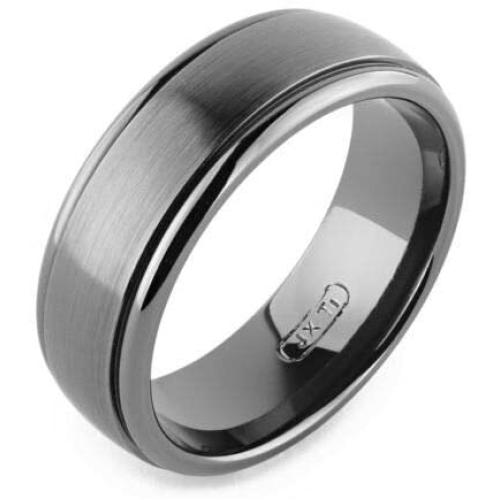 Alain Raphael Black Titanium Ring Handmade 7mm Wide Comfort fit Customizable Ring Made in Canada