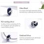 GDDX Sterling Silver Flowers Snowflake Rose Flower Star Starry Sky Pendant fit Bracelet Charm Glass Beads fits for European Bracelets and Necklace