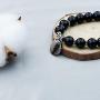 Semicolon Bracelet Mental Health Awareness Gift Suicide Prevention Awareness Depression Awareness Obsidian Bead Bracelet Semicolon Jewelry