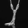 BaubleStar Multi-Color Crystal Beads Strand Knot Long Beaded Tassel Necklace for Women Girls