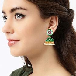 Aheli Bollywood Ethnic Oxidised Earrings Dangler Stylish Traditional Indian Fashion Jewelry for Women, Girls