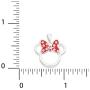 Disney Birthstone Women and Girls Jewelry Minnie Mouse Silver Plated Shaker Pendant Necklace, 18+2'' Extender