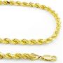 Nuragold 10k Yellow Gold 5mm Rope Chain Diamond Cut Pendant Necklace, Mens Womens Lobster Lock 20'' 22'' 24'' 26'' 28'' 30''