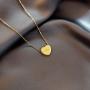 QeenseKc Dainty Heart Name Engraved Necklace Personlized 18K Gold Plated Initial Pendant Jewelry for Women Girls