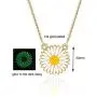 VFR Gold Plated Dainty Daisy Flower Chain Necklace, Glow in The Dark Necklace Daisy Pendant Jewelry with Gift Cards Message Cards for Woman Girls Gifts