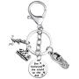 FUSTMW Runner Gifts Marathon Gift Runner Keychain Marathon Jewelry Running Gifts She Believed She Could 13.1 26.2 Keychain Marathon Gift for Her