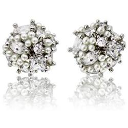 Real 99.9 Silver Needle Zirconia Cubic Swarovski Handmade Gemstone Jewelry Special Earrings Collection