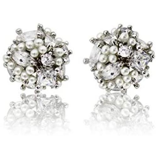 Real 99.9 Silver Needle Zirconia Cubic Swarovski Handmade Gemstone Jewelry Special Earrings Collection
