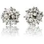 Real 99.9 Silver Needle Zirconia Cubic Swarovski Handmade Gemstone Jewelry Special Earrings Collection
