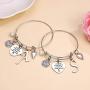Ursteel Teacher Gifts for Women, 26 Initial Charm Bracelets Best Teacher End of Year Christmas Thank You Gifts Teacher Appreciation Gifts for Women