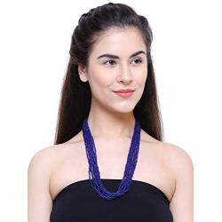 Sansar India Multistrand Beaded Long Indian Necklace Jewelry for Girls and Women