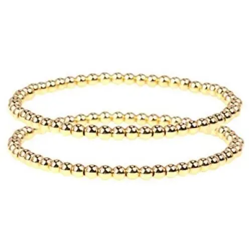 fzbali 3 Pcs Gold Beaded Bracelets, Men Women Elastic Copper Beads Balls Stretch Bracelet Anklet, Fashion Stacking Bracelets Cuff Set Jewelry (6mm+4mm) fzbali 3 Pcs Gold Beaded Bracelets, Men Women Elastic Copper Beads Balls Stretch Bracelet Anklet, Fashion Stacking Bracelets Cuff Set Jewelry (6mm+4mm)