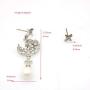 ABJFJE Asymmetrical Star Moon Dangle Earring Bohemian Sparkle Crystal Design Drop Dangling Earrings for Women Girl Fashion Jewelry