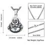 BBBGEM Men Women Buddha Necklace Yogi Meditation Jewelry, Steel Siddhattha Gotama Head & Praying Hand Pendant Necklace,Buddhism Buddhist Amulet Necklace, Pilgrimage Gift (Gift Box Included) BBBGEM Men Women Buddha Necklace Yogi Meditation Jewelry, Steel Siddhattha Gotama Head & Praying Hand Pendant Necklace,Buddhism Buddhist Amulet Necklace, Pilgrimage Gift (Gift Box Included)