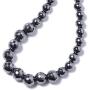 Shop LC Stainless Steel Black Hematite Beads Drop Dangle Earrings Matinee Necklace Fashion Prom Jewelry Sets for Women 20''
