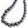 Shop LC Stainless Steel Black Hematite Beads Drop Dangle Earrings Matinee Necklace Fashion Prom Jewelry Sets for Women 20''